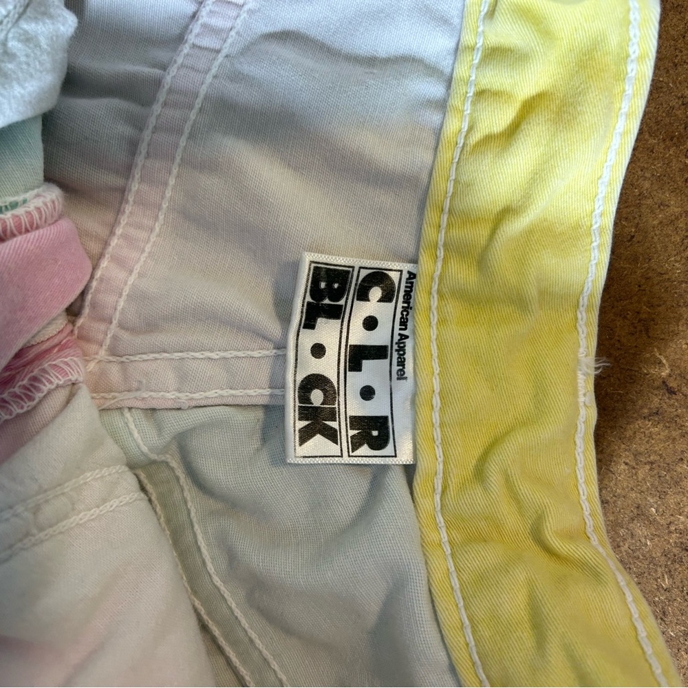 AMERICAN APPAREL Pastel Denim Shorts Vintage Y2K Waist 26/27 - Picture 7 of 10